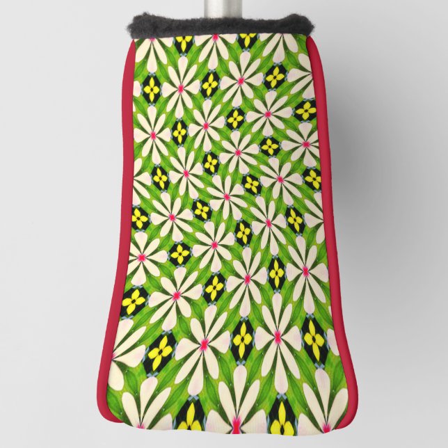 Ästhetische Blume Muster Golf Headcover (Rotieren 90)