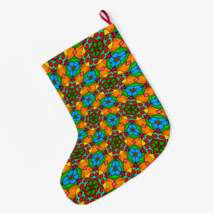 Ästhetische Blume Muster Großer Weihnachtsstrumpf