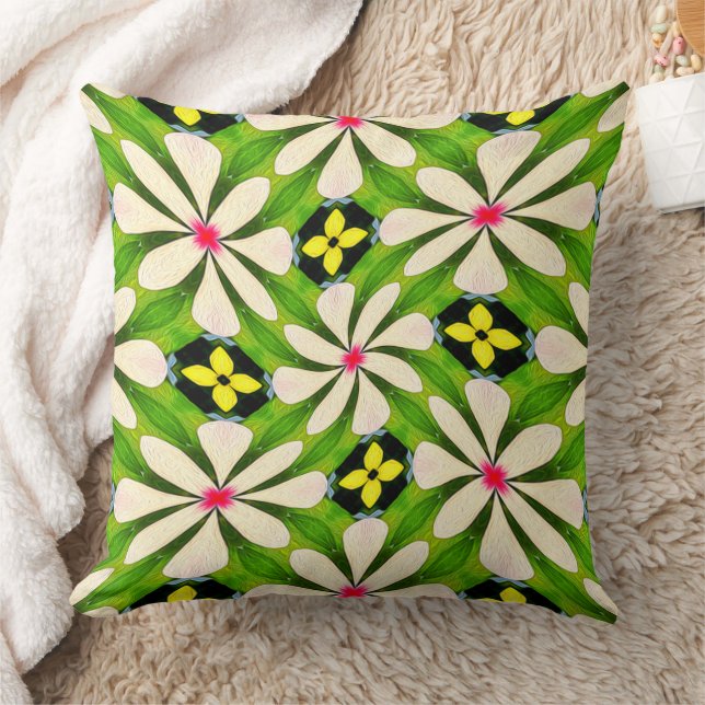 Ästhetische Blume Muster Kissen (Decke)