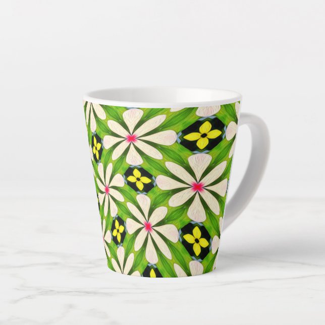 Ästhetische Blume Muster Milchtasse (Rechte Ecke)