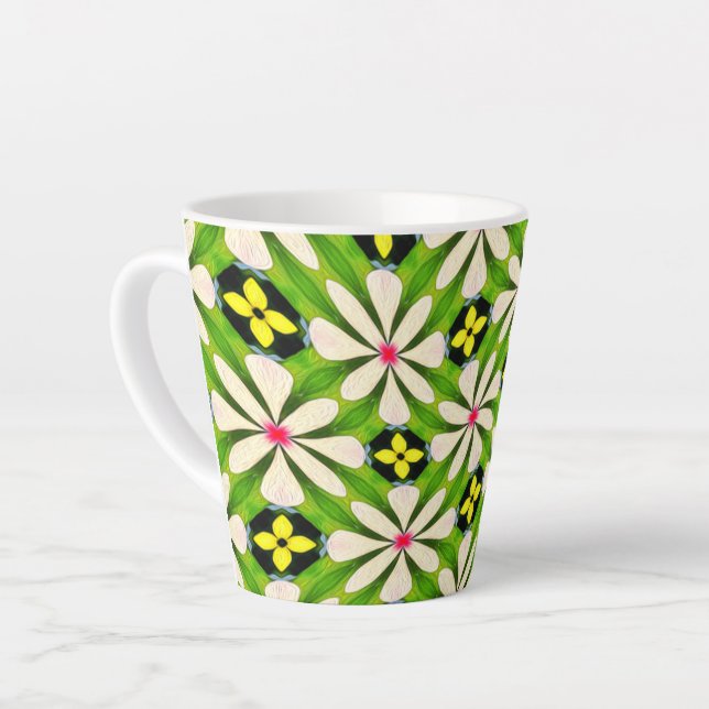 Ästhetische Blume Muster Milchtasse (Linke Ecke)