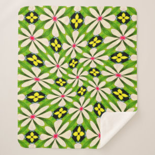 Ästhetische Blume Muster Sherpadecke