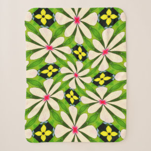 Ästhetische Blume Muster Sherpadecke