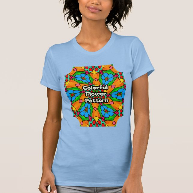 Ästhetische Blume Muster T-Shirt (Vorderseite)
