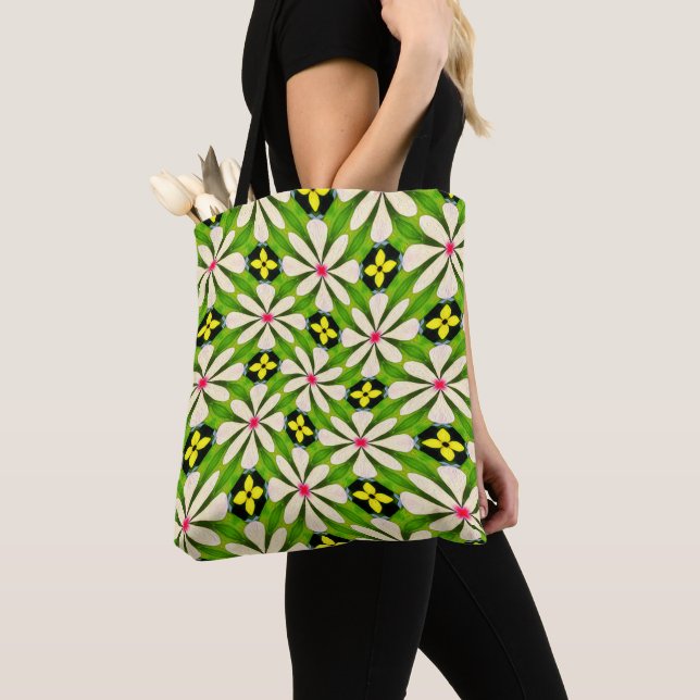 Ästhetische Blume Muster Tasche (Von Nahem)