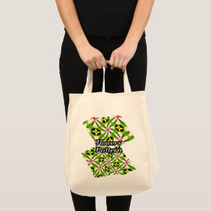 Ästhetische Blume Muster Tragetasche