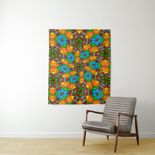 Ästhetische Blume Muster Wandteppich