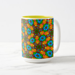 Ästhetische Blume Muster Zweifarbige Tasse