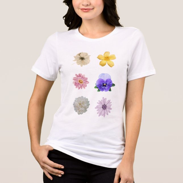 Ästhetische Blume T - Shirt (Vorderseite)