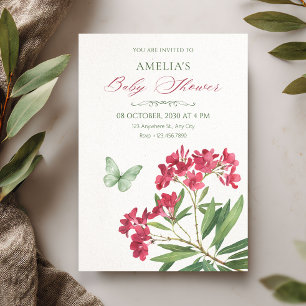 Ästhetische Blumen-Baby-Party Einladung