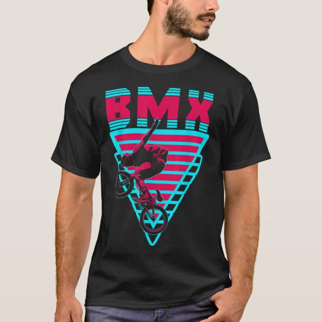 Ästhetische BMX Freestyle Biking Stunts T-Shirt (Vorderseite)