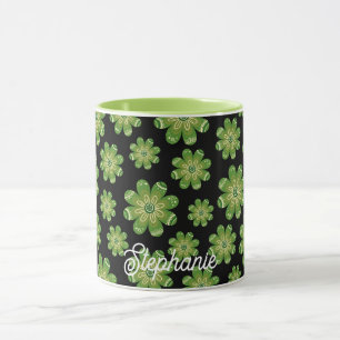 Ästhetische Bohemische Blume Geometrischer Name Sc Tasse