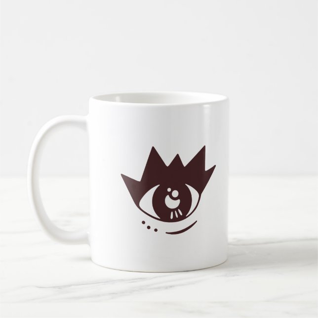 Ästhetische Brown Eye Kaffeepause Tasse (Links)