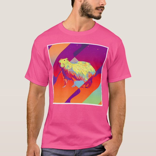 Ästhetische Capybara T-Shirt (Vorderseite)
