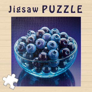 Ästhetische China Blueberries in Glass Bowl -