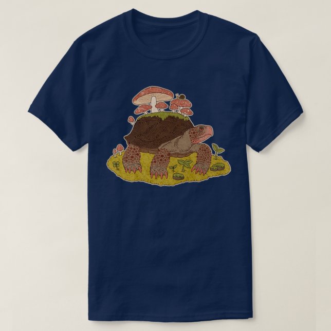 Ästhetische Codescore Pilz-Turtle & Schnecke T-Shirt (Design vorne)