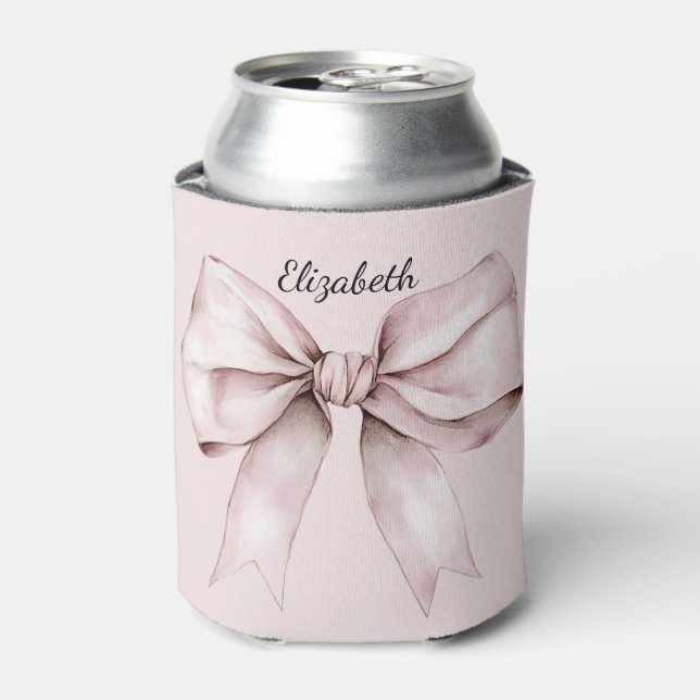 Ästhetische Coquette Rosa Bug Personalisiert Name Dosenkühler (Kanne Vorderseite)
