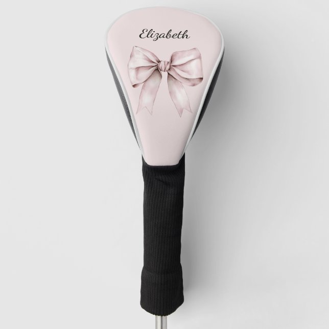 Ästhetische Coquette Rosa Bug Personalisiert Name Golf Headcover (Vorderseite)