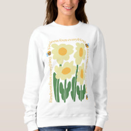 Ästhetische Daisy Kindness Wildblume Frühlingsbien Sweatshirt