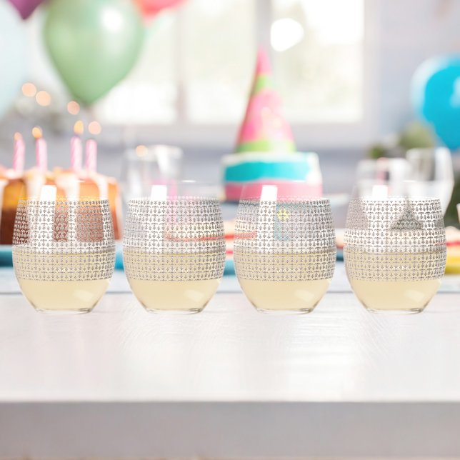 Ästhetische Darstellung eines braunen und weißen F Weinglas Ohne Stiel (Insitu (Geburtstag))