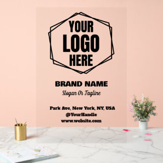 Ästhetische Darstellung moderner Logos für Minimal Acrylschild