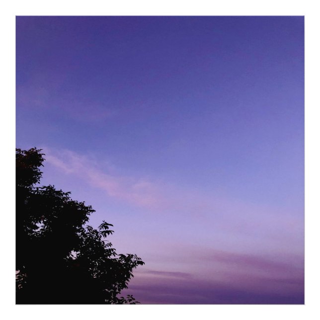 Ästhetische Erweiterung des Lila Sky Fotos Fotodruck (Vorne)