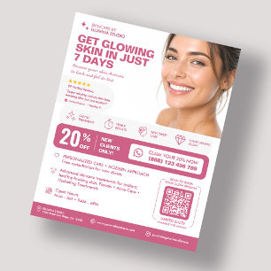 Ästhetische Esthetikerin Rosa Schönheitspflegeexpe Flyer