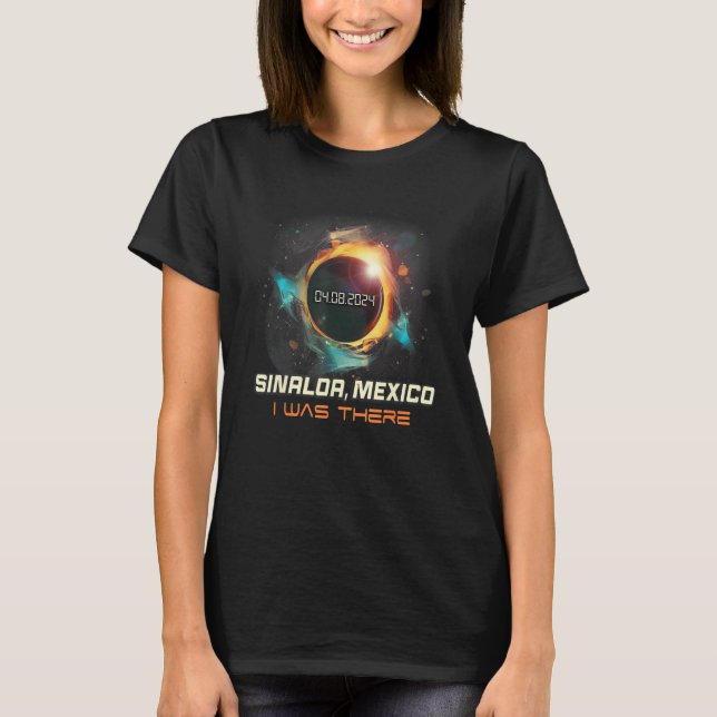 Ästhetische Farbe Total Solar Eclipse 2024 Sinalo T-Shirt (Vorderseite)