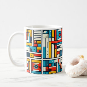 Ästhetische Farbgeometrie Kaffeetasse