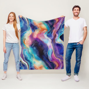 Ästhetische, farbige Regenbogen-Age-Glitzer-Textur Fleecedecke