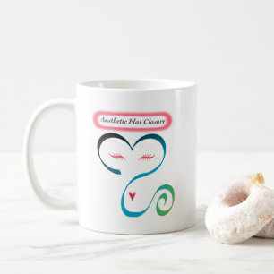 Ästhetische flache Schließung Bilaterale Mastekt Kaffeetasse