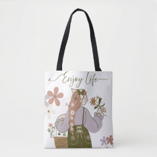 Ästhetische Florale Naturliebhaber-Schultertasche Tasche