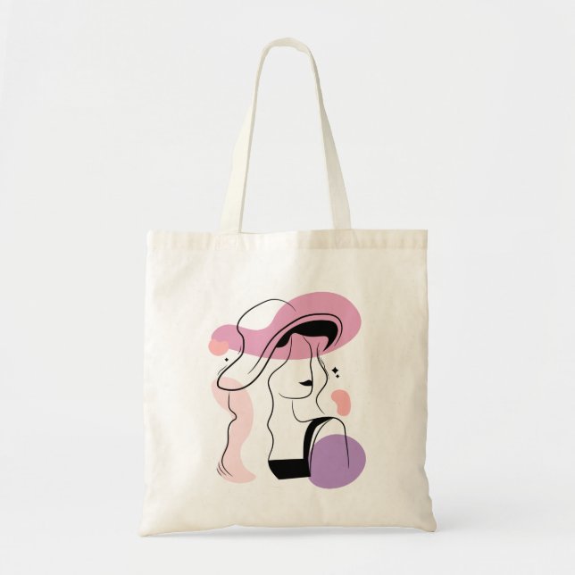 Ästhetische FrauenIllustration - Tote Beutel Tragetasche (Vorne)
