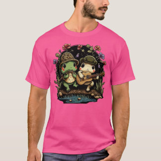 Ästhetische Frösche, die Musik spielen T-Shirt