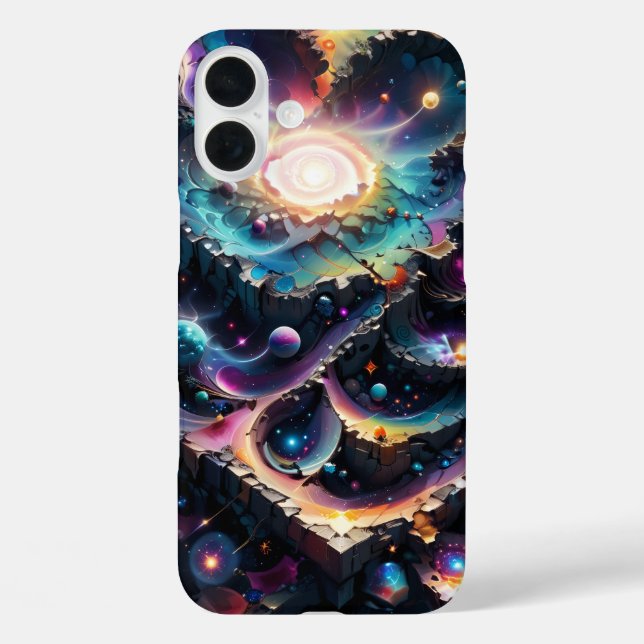 Ästhetische Galaxiemuster iPhone 16 Plus Hülle (Rückseite)