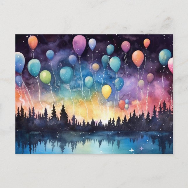 Ästhetische Geburtstagslandschaft Grußkarte Postkarte (Vorderseite)