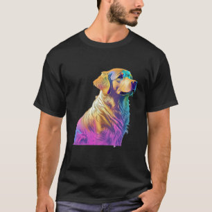 Ästhetische Golden-Retriever-Party mit 80er-Retrow T-Shirt