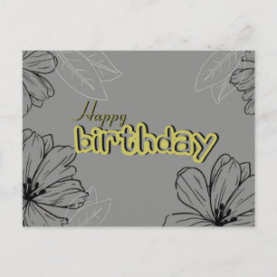Ästhetische Happy-Birthday-Postkarte Postkarte