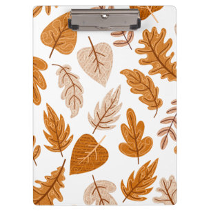 Ästhetische Herbstblätter, Fall Theme Muster Klemmbrett