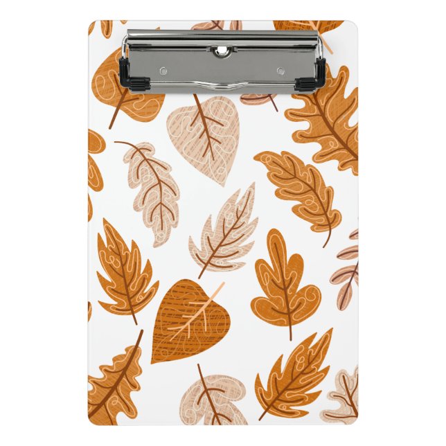 Ästhetische Herbstblätter, Fall Theme Muster Mini Klemmbrett (Vorderseite)