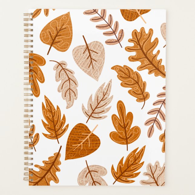 Ästhetische Herbstblätter, Fall Theme Muster Planer (Vorderseite)