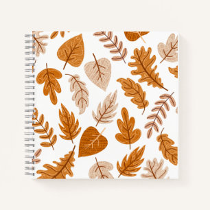 Ästhetische Herbstblätter, Herbst-Themenmuster Notizbuch
