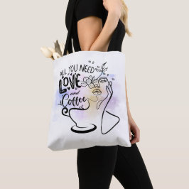 Ästhetische Illustrationen, Mädchenkaffee Tasche