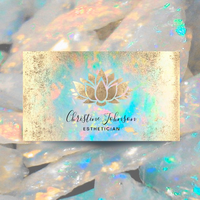 Ästhetische Imitate Goldfolie Lotus Logo Visitenkarte (Von Creator hochgeladen)