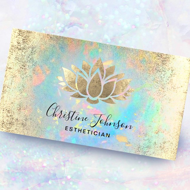 Ästhetische Imitate Goldfolie Lotus Visitenkarte (Von Creator hochgeladen)
