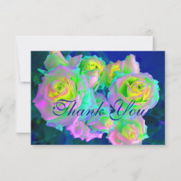 Ästhetische Iridescent Peak-Rose Dankeskarte