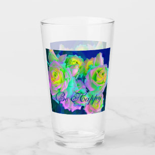 Ästhetische Iridescent Pearly Rose sind glücklich Glas