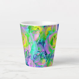 Ästhetische Iridescent Pearly Rose sind glücklich Milchtasse
