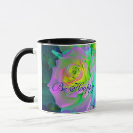 Ästhetische Iridescent Pearly Rose sind glücklich Tasse