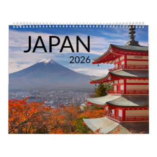 Ästhetische japanische Landschaften & Tempel 2026  Kalender